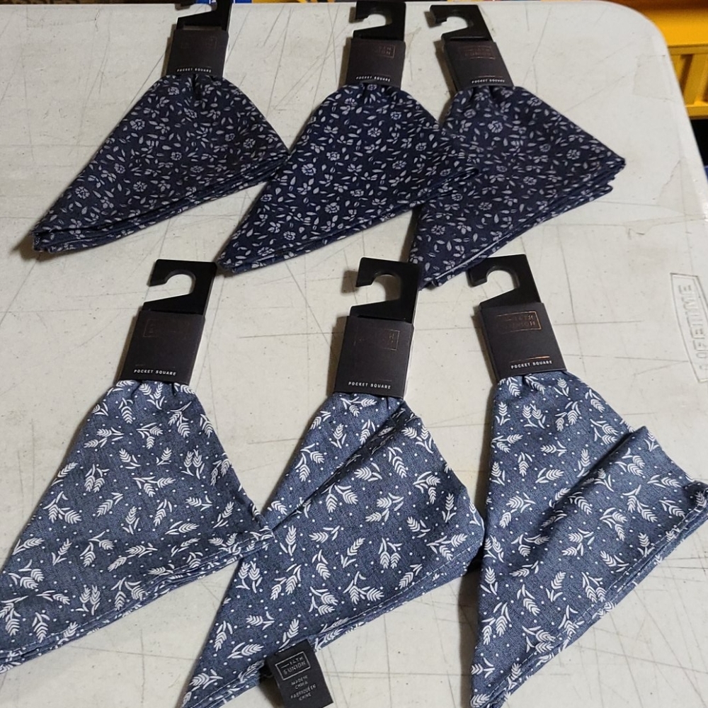 NWT 14th & Union Pocket Squares Lot of 6